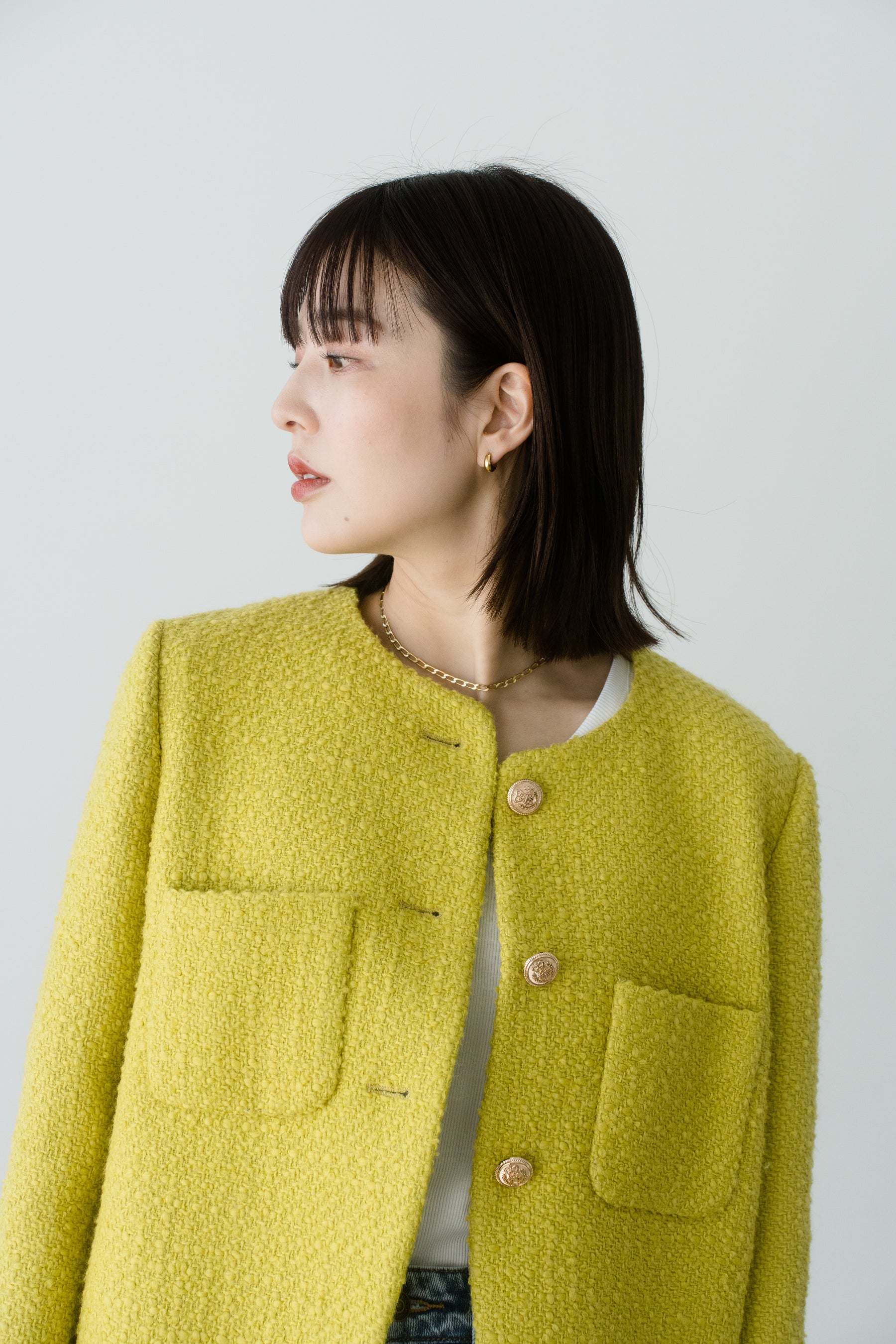 【SALE】サマーウールブレンドツイードジャケット