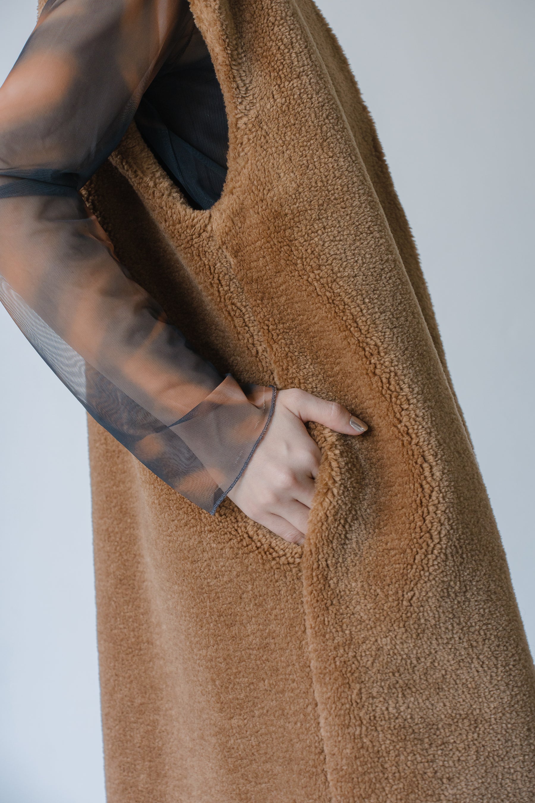 【SALE】ボアロングジレ