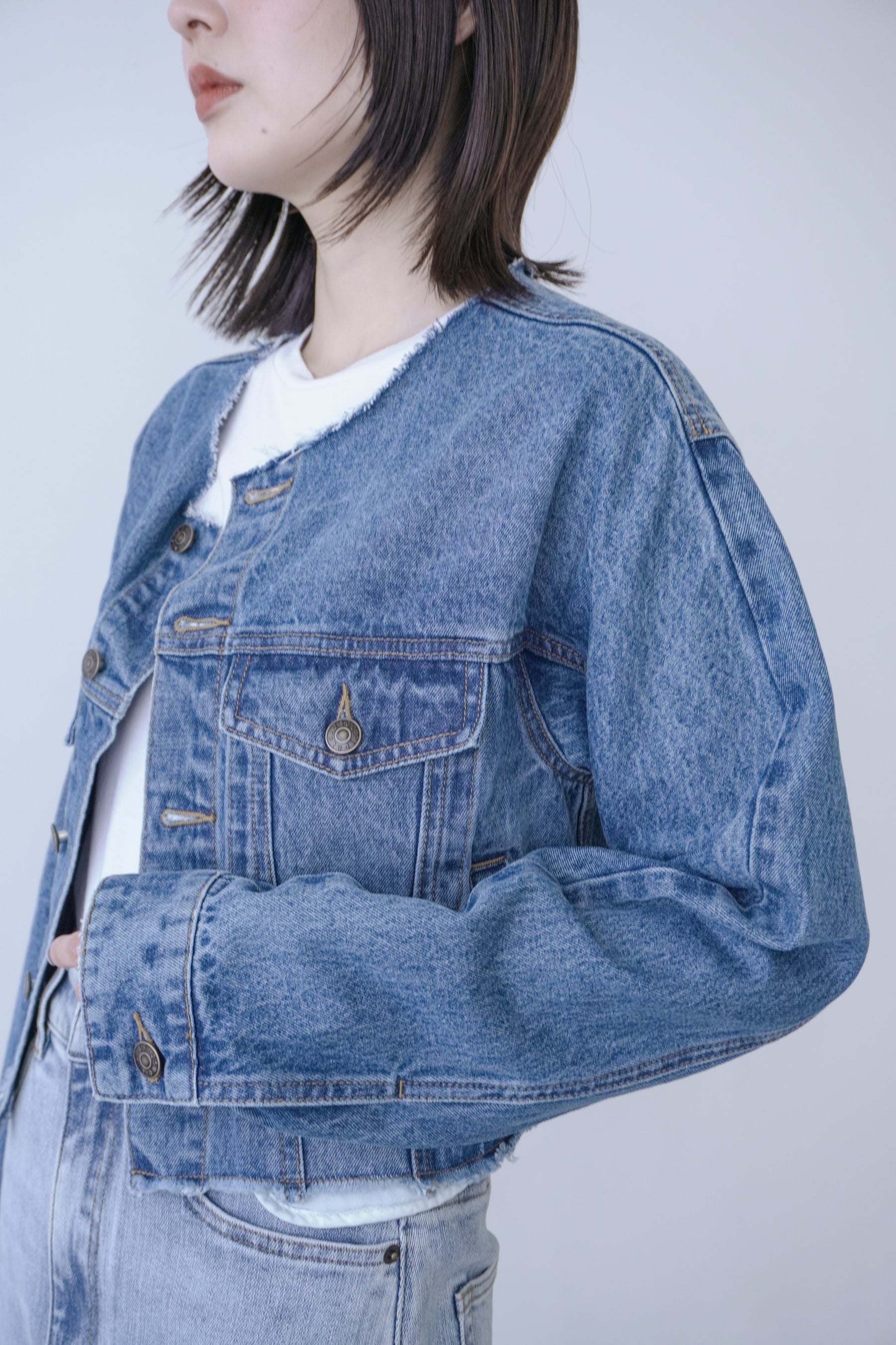 【SALE】クロップドデニムジャケット