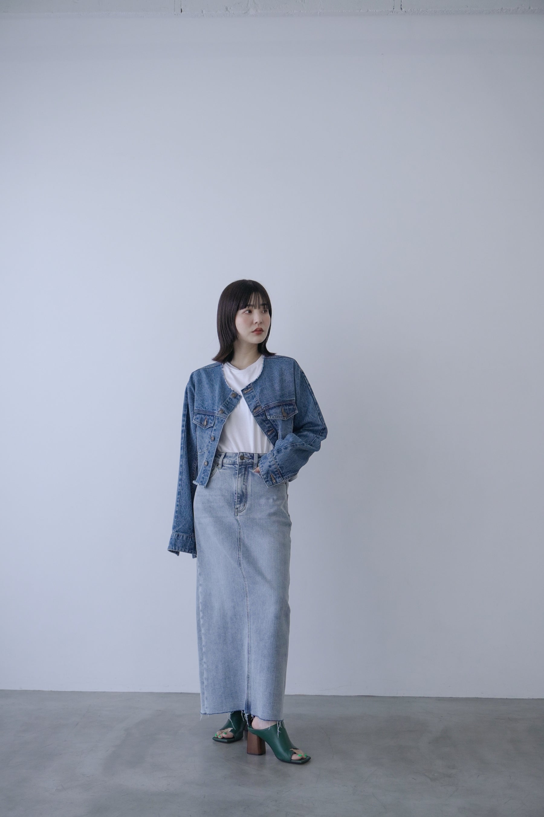 【SALE】クロップドデニムジャケット
