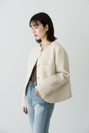 【SALE】サマーウールブレンドツイードジャケット