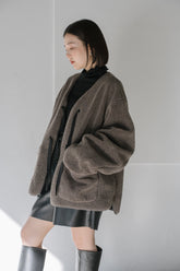 【SALE】リバーシブルボアブルゾン